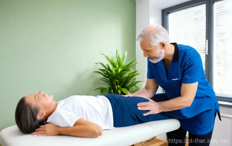 물리치료사의 자기 홍보 전략 - **Prompt 1: Empathy and Professional Connection in Physiotherapy**
"A professional female physio...