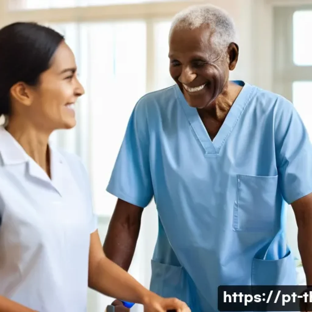 물리치료사의 실습 체험기 - **Prompt 1: Empowering First Steps in Rehabilitation**
"A bright, modern physiotherapy clinic ba...