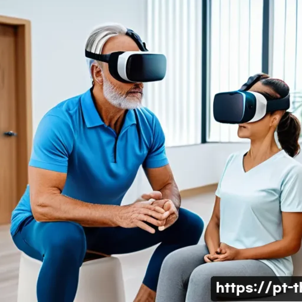 물리치료사의 새로운 치료 기법 - A modern physical therapy clinic in Brazil, featuring a middle-aged male stroke patient wearing comf...