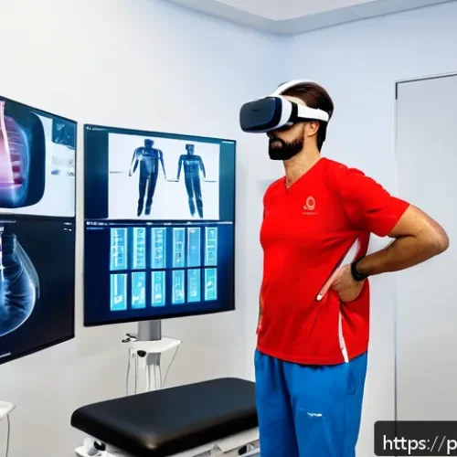 물리치료사의 자기 계발 방법 - A modern physiotherapy clinic setting in Brazil featuring a professional physiotherapist using advan...